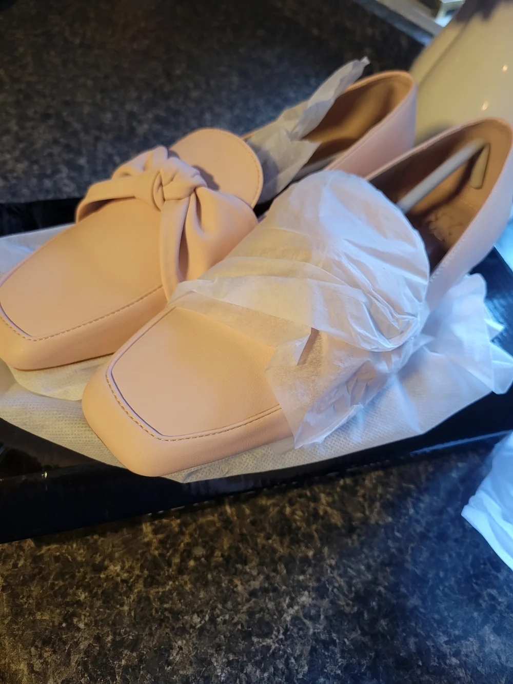 New York & Company Blush Knot Loafers